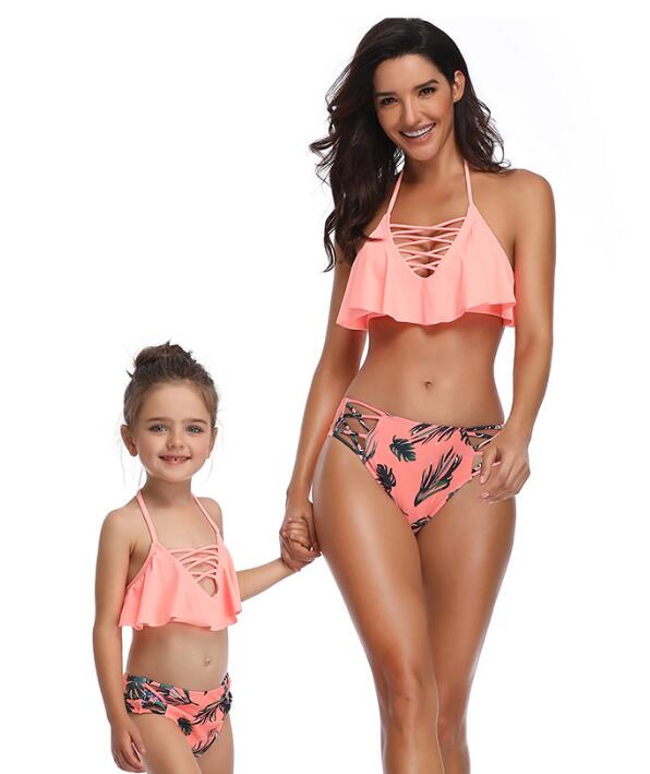 F4816-1 mother daughter swimsuits matching